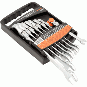 Combination ratchet wrench set swivel