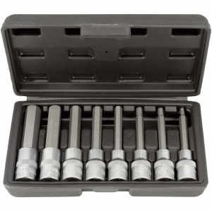 Socket set with hex bit 1/2"