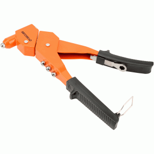 Rotating head rivet gun