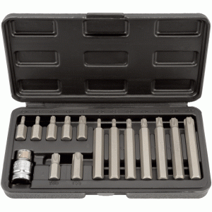 Torx® insert bit set with hole