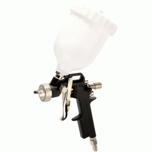 Paint spray gun with upper cup