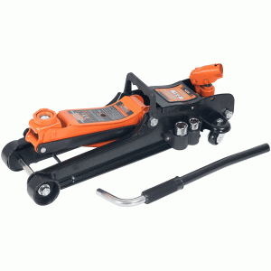 Hydraulic floor low profile jack with LED