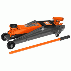 Hydraulic floor jack with a rotating handle