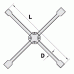 Cross wheel wrench lightweight