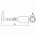 Spark plug wrench L-shape with a spring