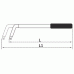 Ключ баллонный торцевой L-образный телескопический