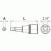 Socket with Slotted insert 1/4 