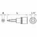 Головка торцевая со вставкой Phillips 1/4