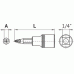 Socket with Pozidrive bit 1/4