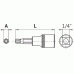 Socket with Torx® insert 1/4