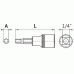 Головка торцевая с шестигранной вставкой 1/4